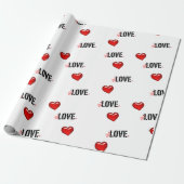 Valentine's Day Wrapping Paper Roll Geschenkpapier (Ungerollt)