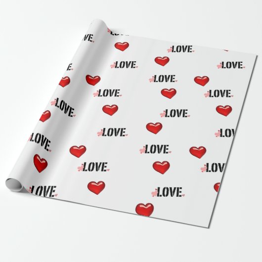 Valentine's Day Wrapping Paper Roll Geschenkpapier (Ungerollt)