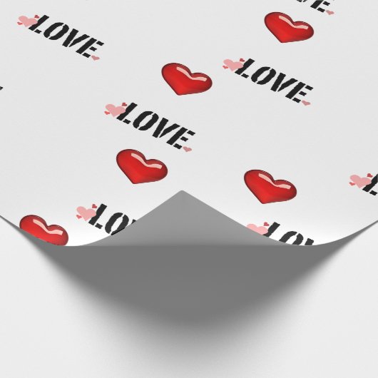Valentine's Day Wrapping Paper Roll Geschenkpapier (Ecke)