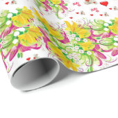 Valentine's Day Wrapping Paper Teddy Bär Geschenkpapier (Rolleneckpunkt)