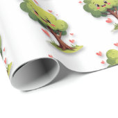 Valentine's Day Wrapping Paper Tree Red Hearts Geschenkpapier (Rolleneckpunkt)