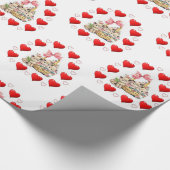 Valentine's Day Wrapping Paper Vintag Kitten Geschenkpapier (Ecke)