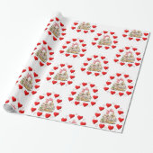 Valentine's Day Wrapping Paper Vintag Kitten Geschenkpapier (Ungerollt)