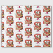Valentine's Day Wrapping Paper Vintag Kitten Geschenkpapier (Flach)
