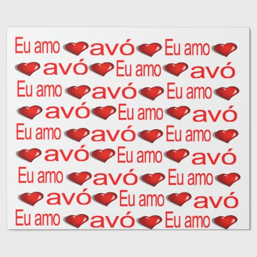 Valentine's Day Wrapping Papier avó Portugiesische Geschenkpapier (Flach)