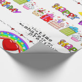 Valentine's Day Wrapping Papier Glücklich Geburtst Geschenkpapier (Ecke)