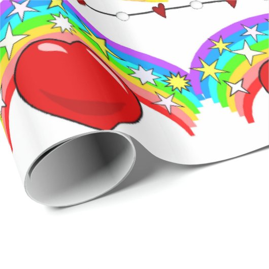 Valentine's Day Wrapping Papier Glücklich Geburtst Geschenkpapier (Rolleneckpunkt)