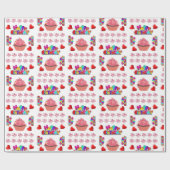 Valentine's Day Wrapping Papier Glücklich Geburtst Geschenkpapier (Flach)