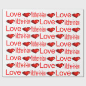 Valentine's Day Wrapping Papier Liebe Mutter im Re Geschenkpapier (Flach)