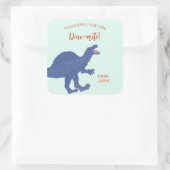 Valentine's Day You Are Dino-mite Dinosaur Quadratischer Aufkleber (Tasche)