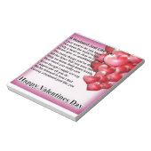 Valentines Design Ehemann Gedicht Notizblock (Rotiert)