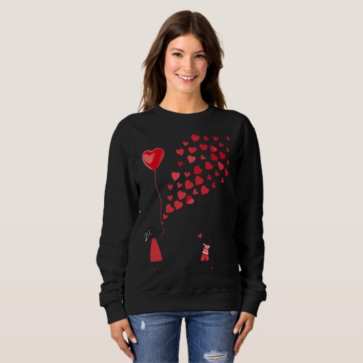 Valentine's design women sweatshirt (Vorne ganz)