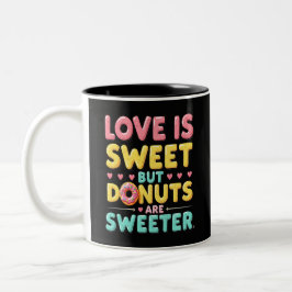 Valentine's Donut Delight Zweifarbige Tasse