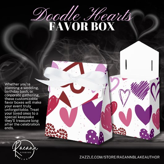 Valentine's Doodle Hearts Fevor Box Geschenkschachtel