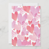 Valentines Einladung mit Herzballonen (Rückseite)