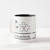 Valentines er u. sie Tasse: Sie passten mich Zweifarbige Tasse (Vorderseite Links)