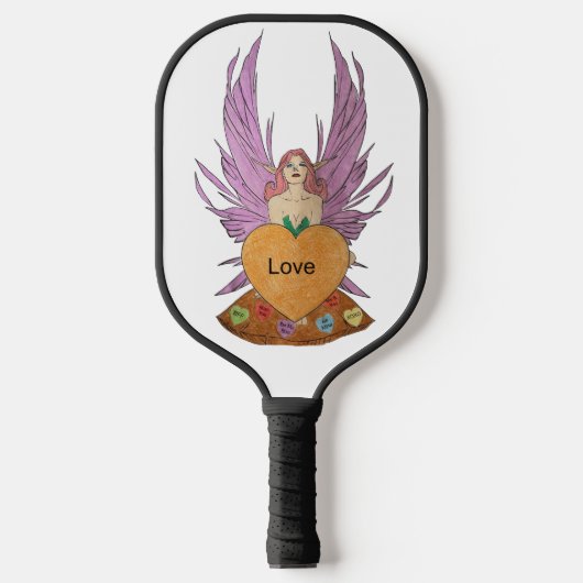 Valentines Faerie Pickleball Schläger (Vorderseite)