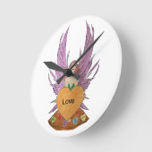 Valentines Faerie Runde Wanduhr (Winkel)