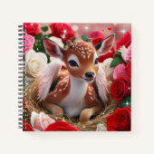 Valentines Fawn Notizblock (Vorderseite)