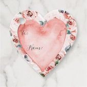 Valentines florales Herz geformt Geschenk Geschenkanhänger (Vorderseite)