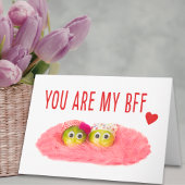 Valentine's for Best Friend, Cute Funny Vegetables Karte