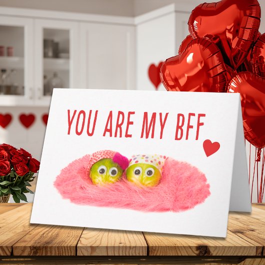 Valentine's for Best Friend, Cute Funny Vegetables Karte