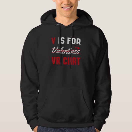 Valentines For VR Chat Funny Hearts Day Happy Vale Hoodie (Vorderseite)