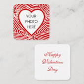 Valentines Foto Mitteilungskarte (Vorne/Hinten)