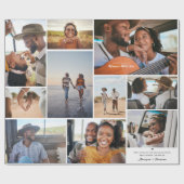 Valentines FotoCollage | Personalisiert 10 Foto Geschenkpapier (Flach)