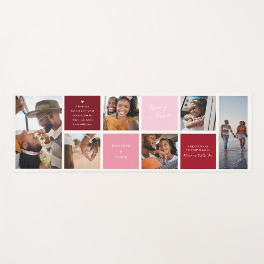 Valentines FotoCollage | PERSONALISIERT 6 FOTO Yogamatte (Vorderseite (Horizontal))