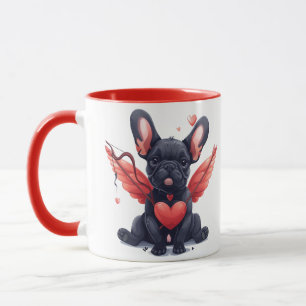 Valentines French Bulldog Cupid Tasse