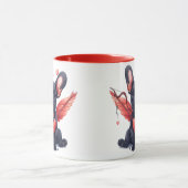Valentines French Bulldog Cupid Tasse (Zentrum)