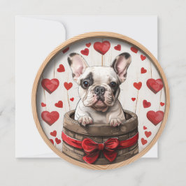 Valentines French Bulldog Feiertagskarte