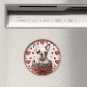 Valentines French Bulldog Magnet (In Situ (Geschirrspüler))