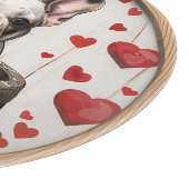 Valentines French Bulldog Schneidebrett (Ecke)