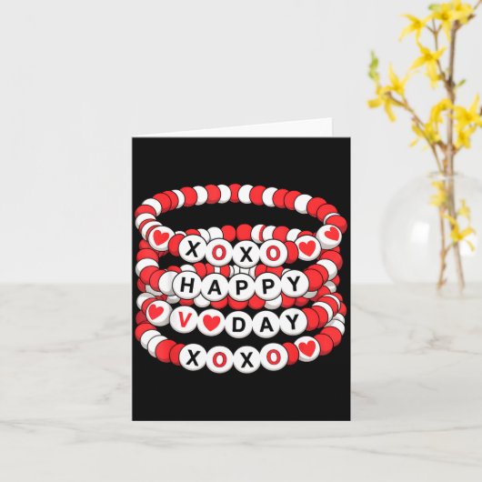 Valentines Friendship Bracelets Valentines Women K Karte (Gelbe Blume)