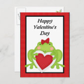 Valentines Froschurlaub Gruß Postkarte (Vorne/Hinten)