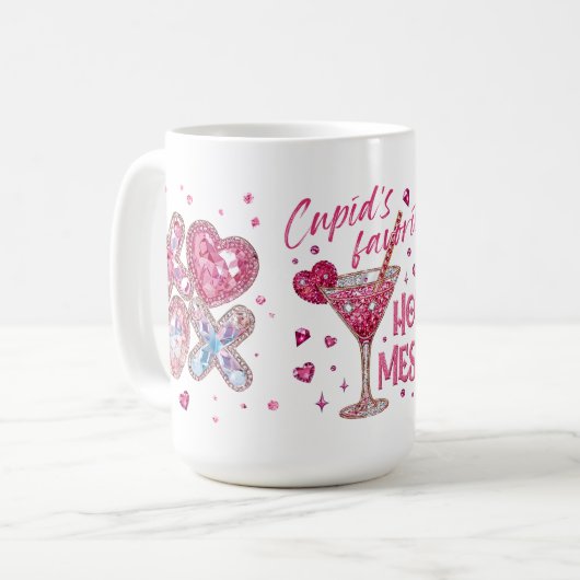 Valentine's Fun - "Cupids Favorite" Kaffeetasse (Vorderseite Links)