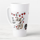 Valentine's Fur Baby Latte Mug Milchtasse (Linke Ecke)