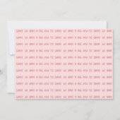 Valentines Geburtsankündigung Karten Umschlag Herz (Rückseite)