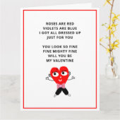 Valentines Gedicht Rose sind Red Girlfriend Karte (Gelbe Blume)