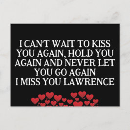 Valentines Gefängnis lange Ferne Herzname Feiertagspostkarte