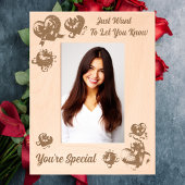Valentines Geschenk besondere Nachricht Holz Bild Geätzte Rahmen