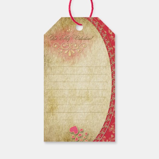 VALENTINES ~ Geschenk-Tag Geschenkanhänger (Rückseite)