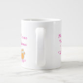 Valentine's Ginger Cat Pawprint Photo Jumbo-Tasse (Rückseite)