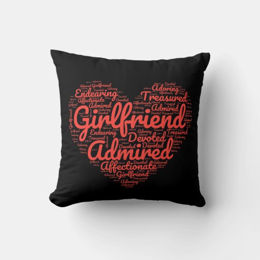 Valentines Girlfriend-Geschenk Kissen (Vorderseite)