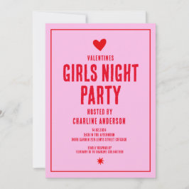 Valentines Girls Night Party Einladung