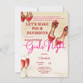 Valentines Girls Night Party Einladung