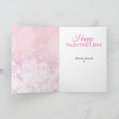 Valentines Girly Pink Glitzer FotoCollage Karte (Innenseite)