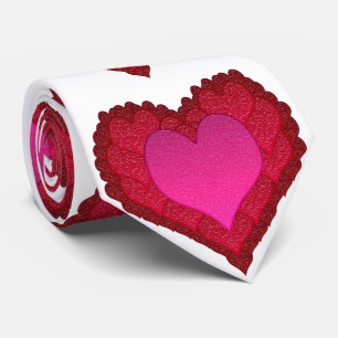 Valentines Glasherzen Krawatte